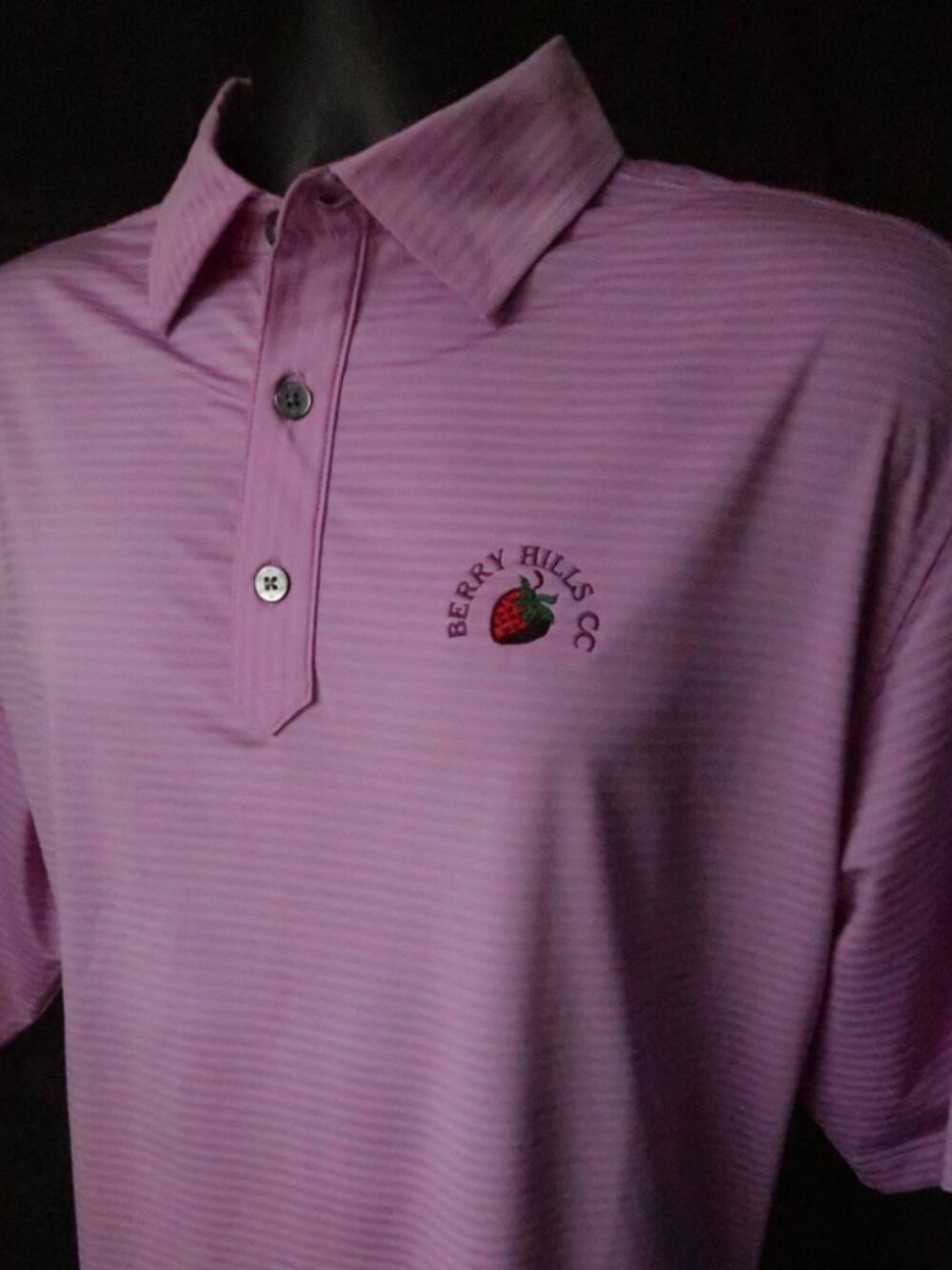 Footjoy Lavender Berry Hills Cc Performance Stretch Polo (L) Omg View 5